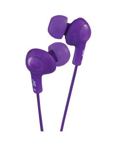 JVC HAFR6V Gumy Plus Earbuds with Remote and Microphone (Violet)