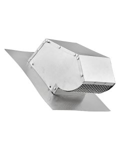 Lambro 109R 4-In. Aluminum Exhaust Roof Vent Cap with Screen, Damper, and Collar, 109R