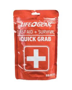 Life+Gear 41-3819 88-Piece Quick Grab First Aid & Survival Kit