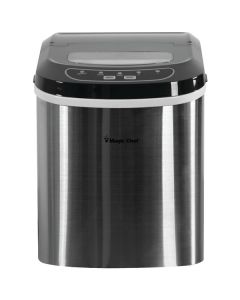 Magic Chef MCIM22ST 27-Pound-Capacity Portable Ice Maker (Stainless Steel)