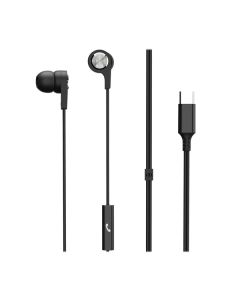 Maxell 199261 Sync Up Type-C Wired Earbuds with Microphone, Black