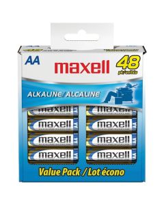 Maxell 723443 - LR648B AA Alkaline Batteries (48 Pack)