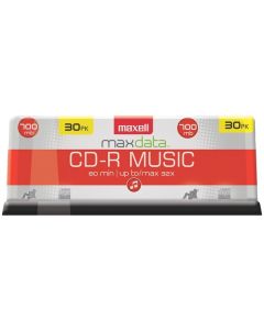 Maxell 625335 CD-R Music 32x 80-Minute Blank Discs on Spindle (30 Pack)