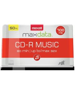 Maxell 625156 - CDR80MU50PK CD-R Music 32x 80-Minute Blank Discs on Spindle (50 Pack)