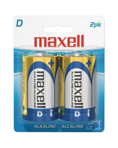 Maxell 723020 - LR202BP D Alkaline Batteries, 2 Pack