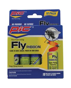 PIC FR10B Fly Ribbon Bug & Insect Catcher, 10 pk