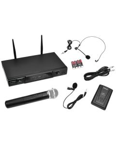 Pyle PDWM2115 VHF Dual-Channel Wireless Microphone Receiver System with Independent Volume Control