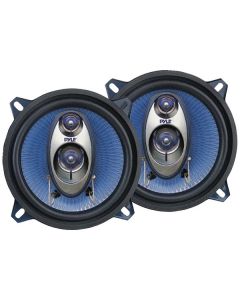 Pyle PL53BL Blue Label PL53BL 5.25-In. 3-Way Coaxial Speakers, Black and Blue, 2 Count