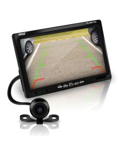 Pyle PLCM7700 Car Backup System with 7-Inch Monitor and Bracket-Mount Backup Camera with Distance Scale Line