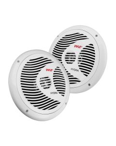 Pyle PLMR60W Hydra Series 75-Watt-Continuous-Power 2-Way Marine Speakers, White, 2 Count