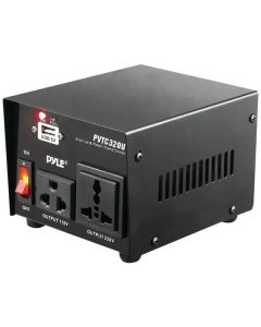 Pyle PVTC320U Step Up and Step Down 500-Watt Voltage Converter Transformer with USB Charging Port