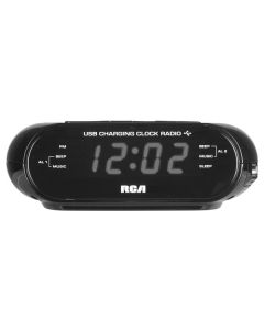 RCA RC207A Dual Wake USB Charging Clock Radio