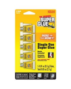 The Original SuperGlue 15175-12 Instant Adhesive Mini Tubes, 5 pk