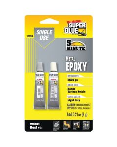 The Original SuperGlue 15359 Single-Use Epoxy Tubes for Metal