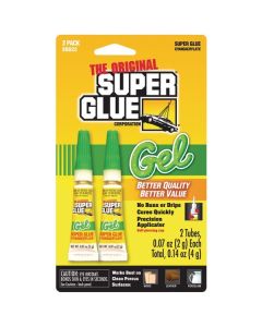 The Original SuperGlue SGG22-12 Thick-Gel Super Glue Tubes, 2 Count