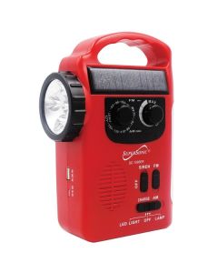 Supersonic SC-1095ER 5-Way Emergency Solar/Hand Crank Radio with Flashlight