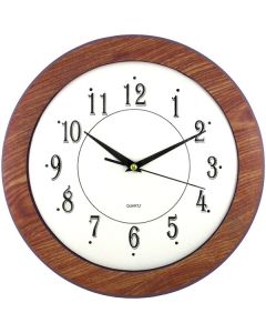 Timekeeper 6415 12-In. Wood Grain Round Wall Clock