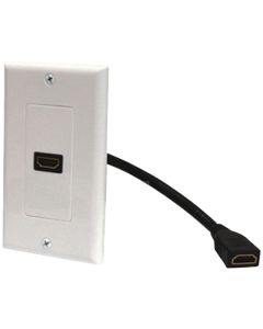 Steren 526-101WH HDMI Wall Plate & Pigtail