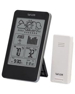 Taylor Precision Products 1733 Indoor/Outdoor Digital Thermometer with Barometer and Timer