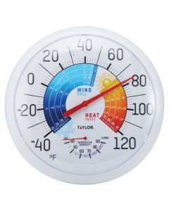 Taylor Precision Products 6751 13.25-Inch Wind Chill/Heat Index Thermometer and Hygrometer