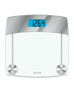 Taylor Precision Products 75244192 Digital Glass Bathroom Scale with Stainless Steel Accents, 440-Lb. Capacity