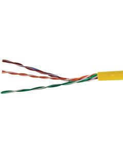 Vericom MBW5U-01443 CAT-5E U/UTP Solid Riser CMR Cable, 1,000 Ft. (Yellow)