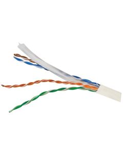 Vericom MBW6U-01444 CAT-6 U/UTP Solid Riser CMR Cable, 1,000 Ft. (White)