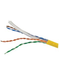 Vericom MBW6U-01445 CAT-6 U/UTP Solid Riser CMR Cable, 1,000 Ft. (Yellow)