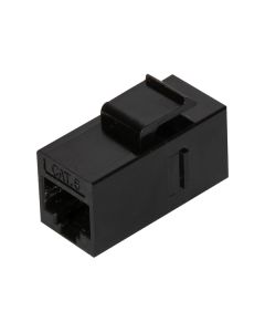 Vericom MKJ6U-01352 VGC Series CAT-6 UTP RJ45 Keystone Coupler, Unshielded, Black