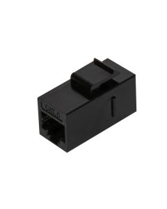 Vericom MKJ6U-01352-25 CAT-6 RJ45 Keystone Coupler, Unshielded, Bag of 25, Black