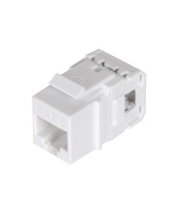 Vericom MPG6018WH VGS6 Series CAT-6 UTP RJ45 180deg Keystone Jack, Unshielded (White)