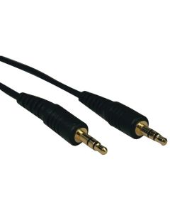 Tripp Lite P312-006 3.5-mm Stereo Audio Cable for Microphones, Speakers, and Headphones, Black (6 Ft.)