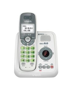 VTech VTCS6124 DECT 6.0 1-Handset Cordless Phone System with Digital Answering System