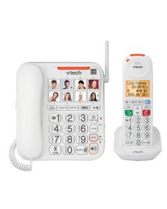 VTech VTSN5147 Amplified Corded/Cordless Answering System with Big Buttons & Display