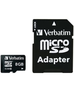 Verbatim 44081 Class 10 microSDHC Card with Adapter (8 GB)