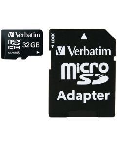 Verbatim 44083 Class 10 microSDHC Card with Adapter (32 GB)