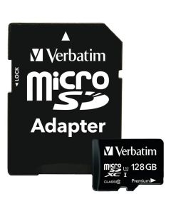 Verbatim 44085 128 GB Premium microSDXC Card with Adapter