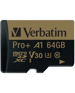 Verbatim 70002 64 GB Pro Plus 666X microSDXC Memory Card with Adapter