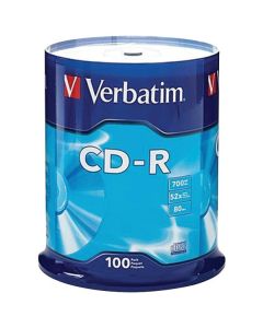 Verbatim 94554 700 MB 80-Minute 52x CD-Rs (100 Pack)