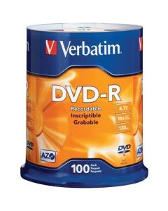 Verbatim 95102 4.7 GB DVD-Rs (100 Pack)