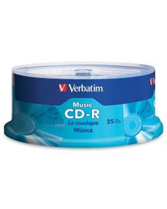 Verbatim 96155 40x 80-Minute CD-R with Branded Surface, 25 Pack