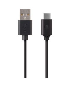 AT&T CS01-BLK Charge & Sync USB-A to USB-C Cable (3.3 Ft.)