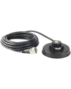 Tram 1235 3-1/4-Inch Black Zinc NMO Magnet Mount with RG58 Coaxial Cable and UHF PL-259 Connector