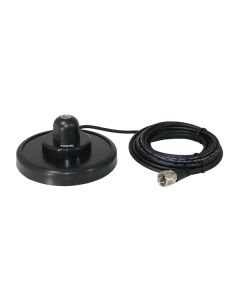 Tram 240-B 5-Inch Black Steel NMO Magnet Mount with RG58 Coaxial Cable and UHF PL-259 Connector