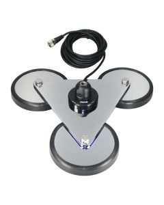 Tram 2692 5-Inch Tri-Magnet CB Antenna Mount with Rubber Boots and 18-Foot RG58A/U Coaxial Cable